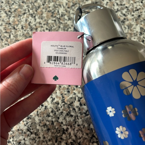 NWT Kate Spade Nolita Blue Floral Tumbler - Picture 3 of 6